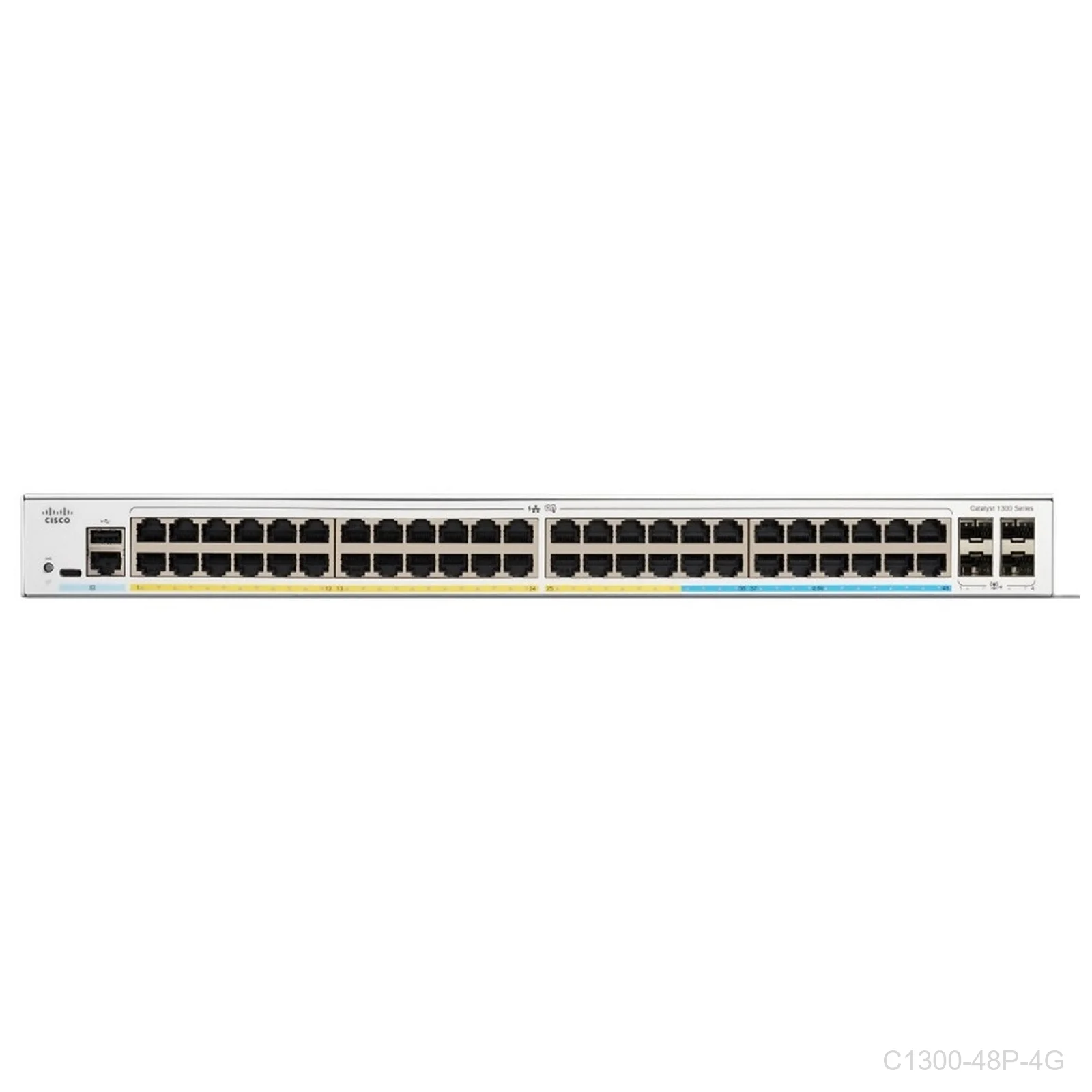Cisco C1300-48P-4G, 48 ports Giga POE+ 370W + 4 x 1G SFP uplink, Catalyst Switch